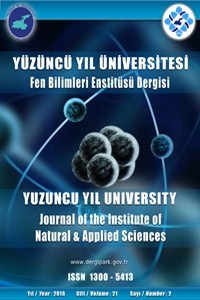 Yüzüncü Yıl Üniversitesi Fen Bilimleri Enstitüsü Dergisi