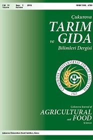 Çukurova Journal of Agricultural and Food Sciences